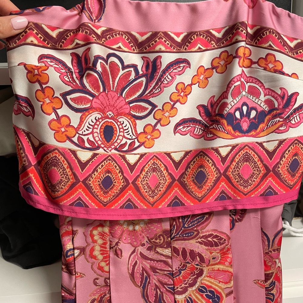 ZARA STRAPLESS FLORAL PRINT JUMPSUIT - Picture 8 of 9